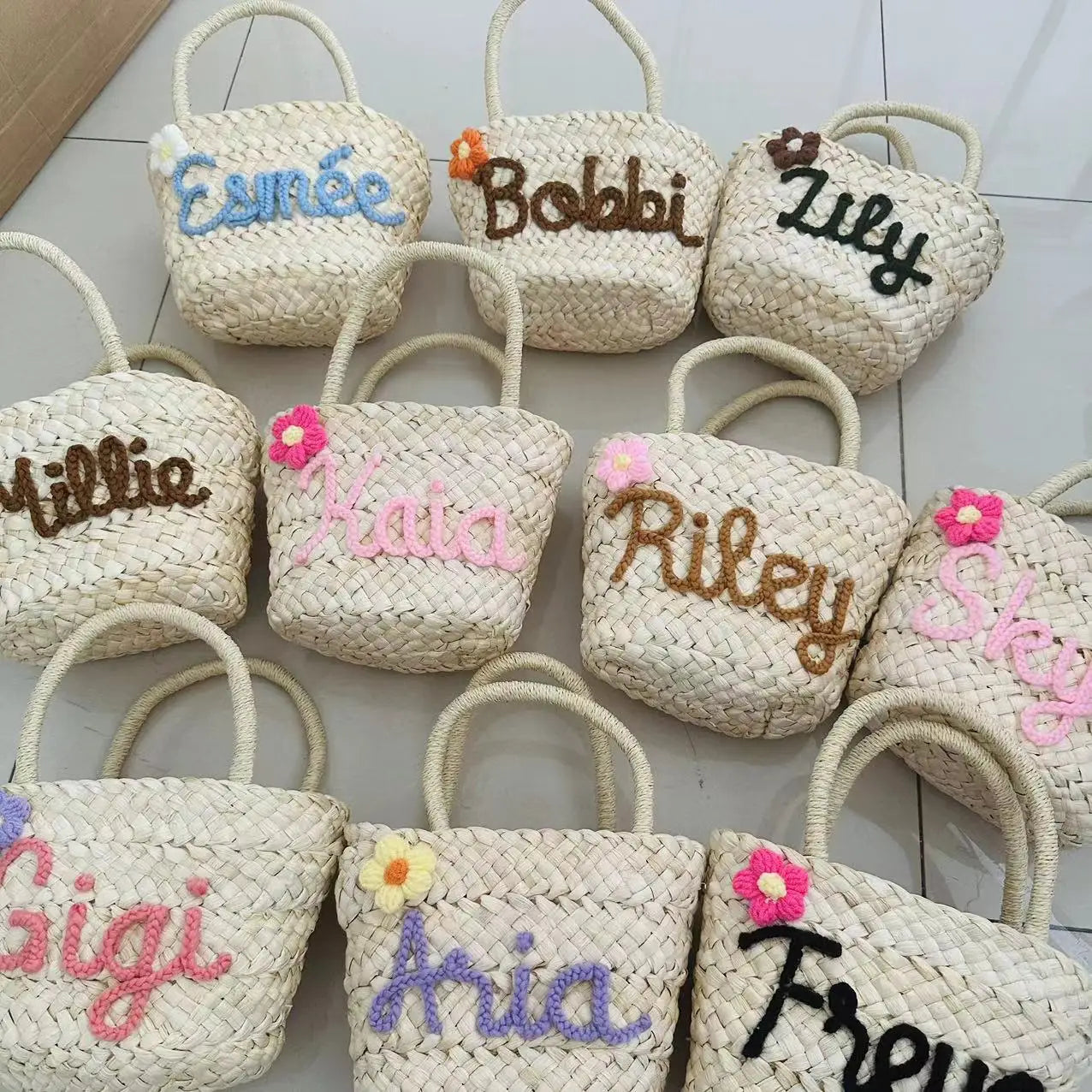 Personalized Straw Bag
