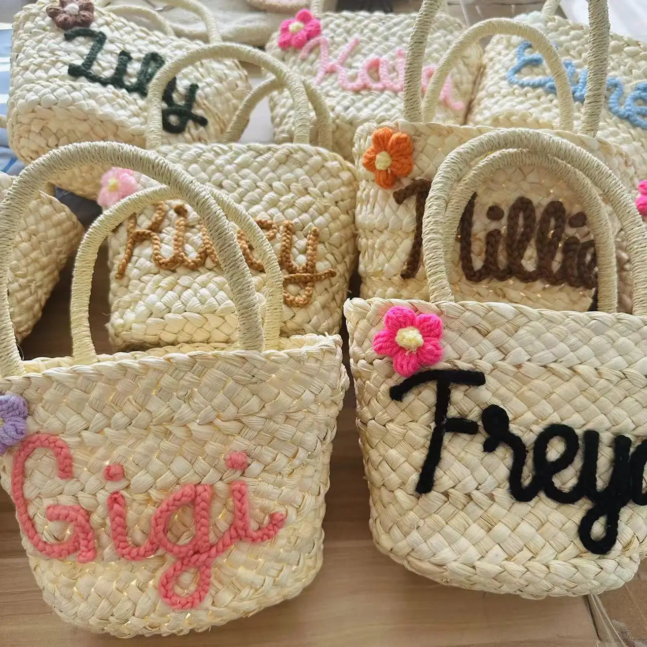 Personalized Straw Bag