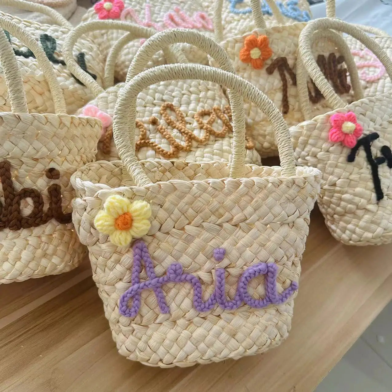 Personalized Straw Bag
