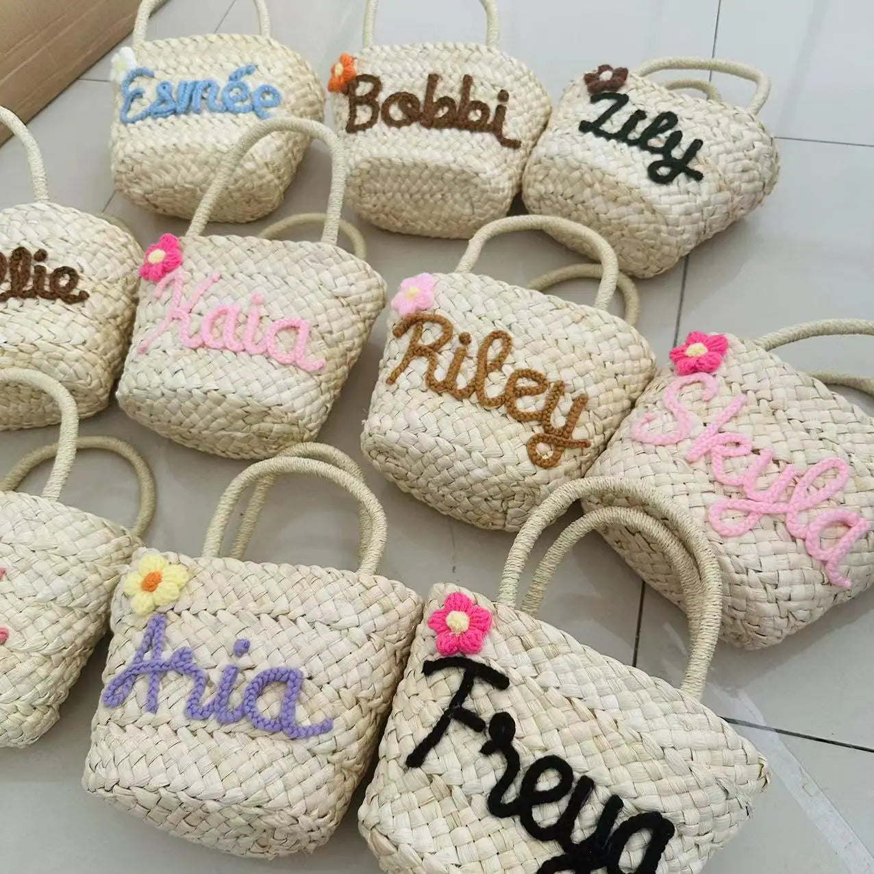 Personalized Straw Bag